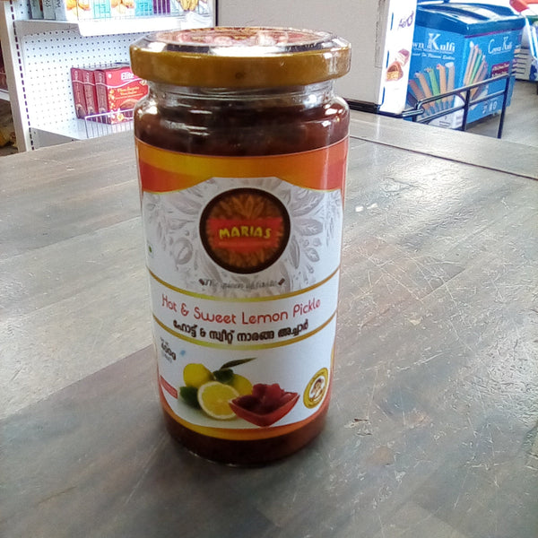 Maria's hot & sweet lemon pickle 400g